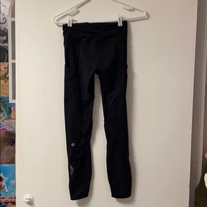 Black Mesh Lululemon Leggings